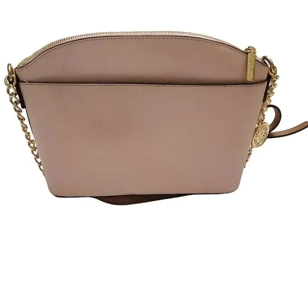 Anne Klein Ladies Pink, Gold & Tan Shoulder Bag